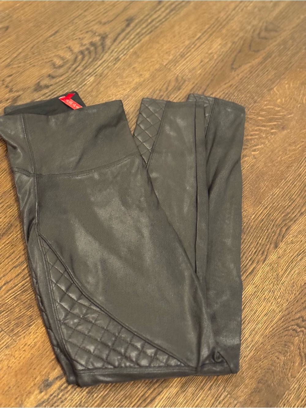Spanx Black Quilted moto Leggings